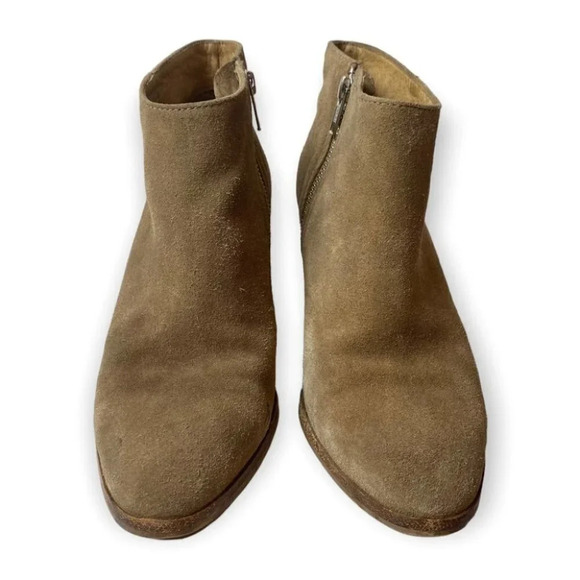 J. Crew Brown Suede Side Zip  Ankle Booties - Picture 4 of 13